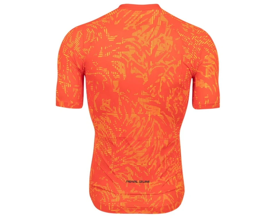 Pearl Izumi Men's Interval Short Sleeve Jersey (Solar Flare Hatch Palm) (XL) 3 Pearl Izumi Men's Interval Short Sleeve Jersey (Solar Flare Hatch Palm) (XL) - Image 2