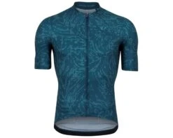 Pearl Izumi Men's Attack Short Sleeve Jersey (Ocean Blue Hatch Palm) (S)