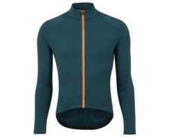 Pearl Izumi Men's Attack Thermal Long Sleeve Jersey (Dark Spruce/Sunfire) (S)