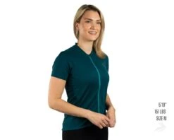 Pearl Izumi Women's Quest Short Sleeve Jersey (Dark Spruce/Gulf Teal) (M)