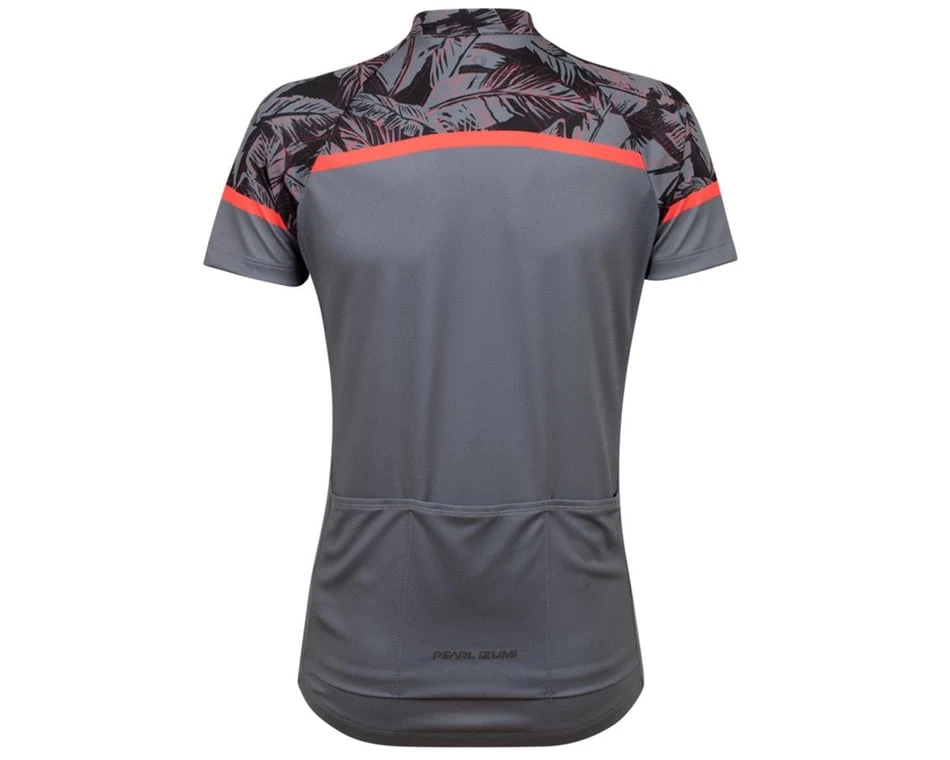 Pearl Izumi Women's Classic Short Sleeve Jersey (Smoke/Ember Feather Palm) (XS) 4 Pearl Izumi Women's Classic Short Sleeve Jersey (Smoke/Ember Feather Palm) (XS) - Image 2