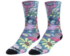 Pearl Izumi Transfer LTD 7" Socks (Vibrant Grow) (L)