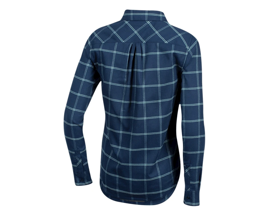 Pearl Izumi Women's Rove Long Sleeve Shirt (Navy/Aquifer Plaid) (XS) 4 Pearl Izumi Women's Rove Long Sleeve Shirt (Navy/Aquifer Plaid) (XS) - Image 2